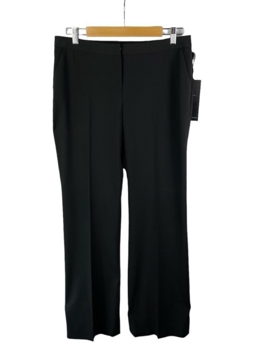 Semantiks Black Straight-Leg Dress Trousers